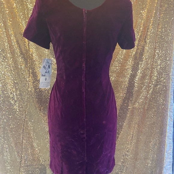 ✨Gunne Sax Jessica McClintock - Pearl Embellished Burgyndy Dress✨ - Picture 6 of 6